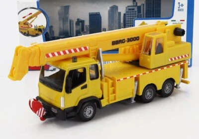 MODELLINO CAMION STATICO BURAGO MAN CRANE GRU BBRG 3000 3 ASSI 2010 GIALLO 1/43 - Immagine 1 di 4
