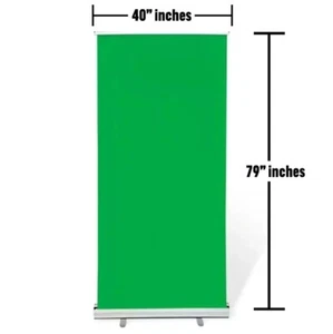 B GRADE: 40"x79" Green Screen Portable Collapsible Pop Up Pull Background w Case - Picture 1 of 22
