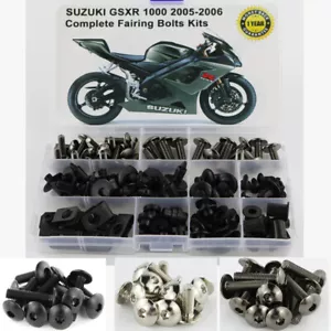 Fit For Suzuki 2005-2006 GSXR1000 Steel Complete Fairing Bolt Nut Bodywork Screw - Picture 1 of 17