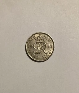 British Sixpence/6d - 1952, Key Date - Higher Grade, 'aEF' (free postage) - Picture 1 of 2