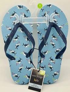 Kid's Shark Sandals “Boys” Flip Flops- Size M 2/3 - Blue -Classic- NEW with Tags - Picture 1 of 7