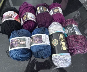 Lote de 8 Hilados Marca León Facilidad de Lana Ciudad Natal Hilados en Casa Medianoche Boutique - Imagen 1 de 21