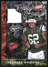 2016 Panini Black Friday Happy Holidays Mat Cracked Ice #9 Leonard Williams /25