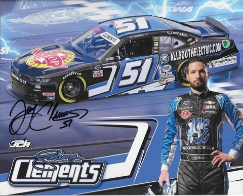 SIGNED 2022 JEREMY CLEMENTS "1 STOP CONVENIENCE" #51 NASCAR XFINITY POSTCARD Cover