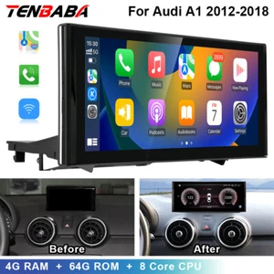 Car Android GPS Head Unit Dash Navi 4G+64G Wireless Carplay For Audi A1 2012-18 - Picture 1 of 12