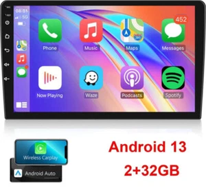 9" Android 13 AUTORADIO mit Carplay GPS Navi Wifi Bluetooth USB 2+32GB 2DIN - Bild 1 von 12