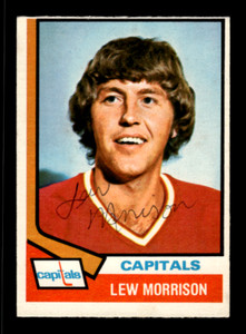 1974-75 O Pee Chee # 125 Lew Morrison Autograph Signed Card (M2) Capitals