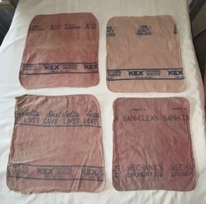 Posten 4 VERSCHIEDENE Vintage LADENLAPPEN KEX National Service Reinigungstuch AUTOMECHANIKER - Bild 1 von 6