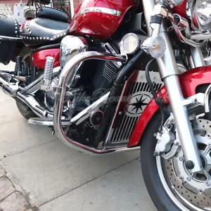 Chrome Crash Bar Yamaha XVS 1300 Midnight / V-Star Highway Bars Engine Guard - Picture 1 of 10
