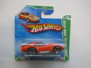 #57 Treasure Hunt #5 SHELBY COBRA Hot Wheels DAYTONA COUPE Orange Short Card NOS - Picture 1 of 3