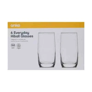 Set of 6 Everyday Drinking Glasses Highball Flute Tumblers Wine & water Glass - Picture 1 of 8