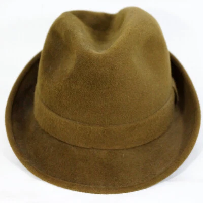 1960s Classic Johnny Carson Headwear Fedora Hat 7⅛ Olive Green Nice! - Image 1 of 4
