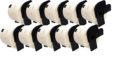 DK-11202 10 ROTOLI ETICHETTE COMPATIBILI 62x100 BROTHER QL500 QL570 CON SUPPORTO