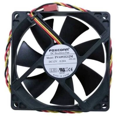 FOXCONN PVA092G12M 90*90*25MM 12V 0.24A 3Pin Cooling Fan - Image 1 of 3