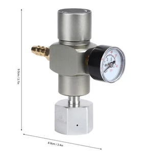 Co2 Gas Regulator 2 In 1 Mini CO2 Gas Regulator Soda Pressure Gauge W/adapter US - Picture 1 of 10