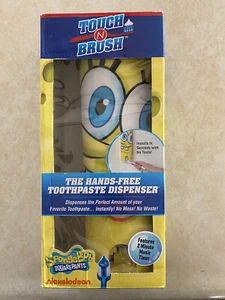 SpongeBob Square Pants Touch N Brush Hands Free No Mess Toothpaste Dispenser New - Picture 1 of 6
