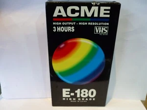 ACME E-180 3 HOUR HIGH GRADE VHS VIDEO CASSETTE  / BRAND NEW SEALED - Picture 1 of 10