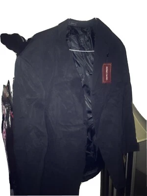 JEFFREY BANKS MEN'S BLACK 3 BUTTON WOOL  SPORT COAT SIZE 48S - Image 1 of 2