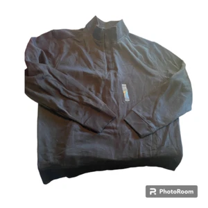 Van Heusen NWT Men's Black Mock Neck 1/4 Snap up Pullover sz XXL - Picture 1 of 12