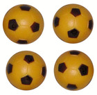 4 Table Soccer  Foosball Black / Yellow Foos Ball engraved parts.