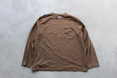 THE NORTH FACE PURPLE LABEL 7oz Long Sleeve Pocket Tee NT3365N Brow Size XL - Image 1 of 4