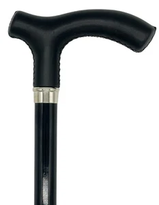 Classy Cane with Black Fritz Handle in Italian Leather - Picture 1 of 3