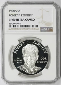 1998-S Robert F. Kennedy Modern Silver Commemorative $1 PF 69 Ultra Cameo NGC - Picture 1 of 4