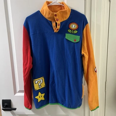 Jaqueta de lã Nintendo Super Mario ícones unissex cor M bloqueada caixa almoço  - Imagem 1 de 2