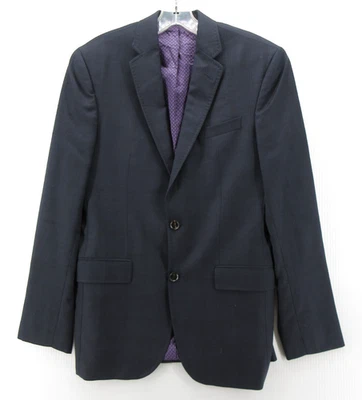 Abrigo Deportivo Ted Baker Hombre 38 Azul Resistencia Blazer Lana Ventana Cuadros Chaqueta Foto 1 de 4