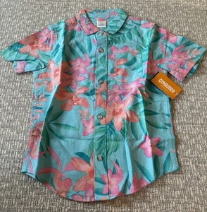 NWT Gymboree Boy 5T Button Up Shirt -Tropical Paradise/Beach/summer - Picture 1 of 4