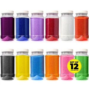 Sabbia da gioco colorata 16,5 libbre - arte artigianale colorata assortita disponibile in 12 co... - Foto 1 di 7