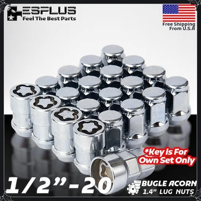 20x Buick Wheel Lock 1/2-20 Chrome 1/4" Fit Older Century/Lesabre/Regal/Park Ave - Image 1 of 4
