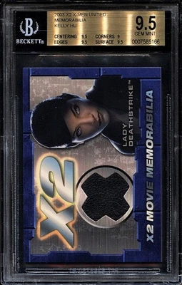 2003 X2 X-Men Marvel Memorabilia Costume Lady Deathstrike Kelly Hu BGS 9.5 POP 2 - Image 1 of 2