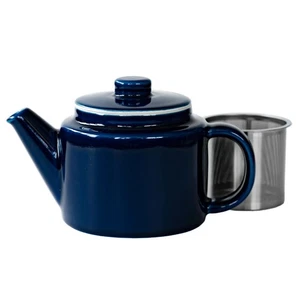 Nishikai Toki Hasami Ware 500ml Teapot, Navy Blue Super Stainless Steel - Picture 1 of 7
