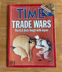 Time Magazine April 13, 1987 Trade Wars US Tough on Japan No Label Newsstand - Picture 1 of 2