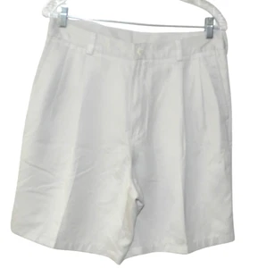 Men’s Roundtree Yorke Trademark Trim Sz 32 x 9 Khaki Shorts Microfiber Polyester - Picture 1 of 6