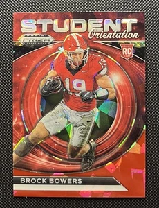 2024 Panini Prizm Draft Picks Student Orientation Red Ice Brock Bowers RC #SO-BB - Picture 1 of 2