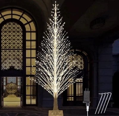 6FT Lighted Birch Tree 1000 LED Warm White Lights with Twinkle Lights - Image 1 of 4