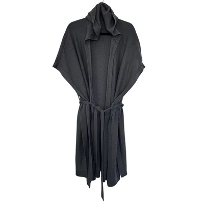 Suéter envolvente tejido Daydream 100 % lana Athleta con capucha talla gris informal cálido Foto 1 de 4