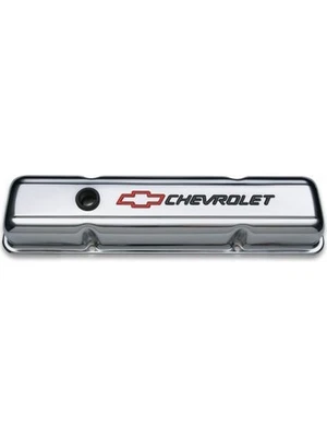 Proform Valve Cover Short Baffled Breather Hole Chevrolet Bowtie Logo (141-899) - Image 1 of 4