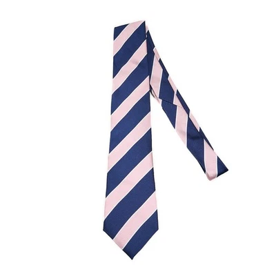 Charles Tyrwhitt Silk Tie Men's Pink Navy Rep Stripe  3.5 x 60 ins Necktie - Image 1 of 4