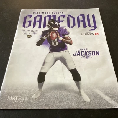 Baltimore Ravens Sunday November 28, 2021 Game Day Program - Image 1 of 4