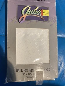 Vintage New White Swiss Dot Jubilee Balloon Valance 70” X 14” Stain Repellent - Picture 1 of 4