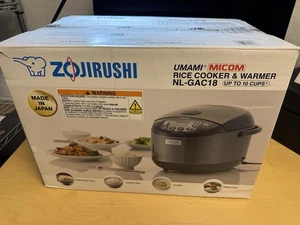 Zojirushi NL-GAC18 Umami Micom Rice Cooker & Warmer,  10 Cup, Metallic Black - Picture 1 of 4