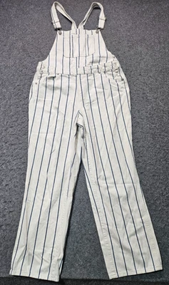 Universal Thread jumpsuit adjustable striped white & blue women size 8/29R - Image 1 of 4