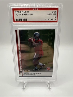 2009 Topps Finest Josh Freeman #61 PSA 10 GEM MT Rookie RC - Image 1 of 2