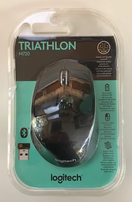 Logitech M720 Ratón Inalámbrico Triatlón - Negro - Botones Personalizables - Sellado Foto 1 de 2