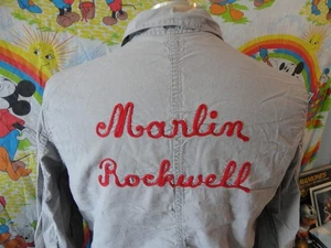 Camicia manica lunga da operaio vintage anni 50 Marlin Rockwell SETLOW cucita a catena L - Foto 1 di 8