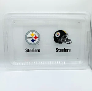Pittsburgh Steelers 19" x 13" Serviertablett Lucite Football Heckklappe Vintage W1 - Bild 1 von 17