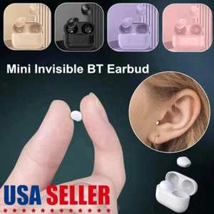 NEU Mini Ohrhörer unsichtbar Schlaf Kopfhörer Bluetooth 5.2 klein drahtlos Ohrhörer - Bild 1 von 17